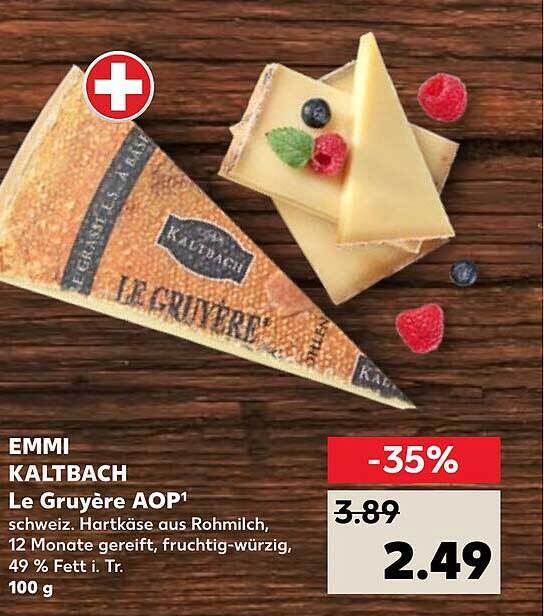 Emmi kaltbach le gruyère aop Angebot bei Kaufland