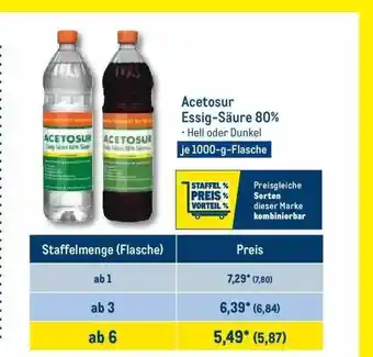 METRO Acetosur essigsäure 80% Angebot