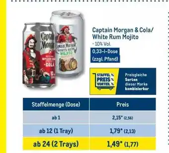 METRO Captain morgan & cola oder white rum mojito Angebot