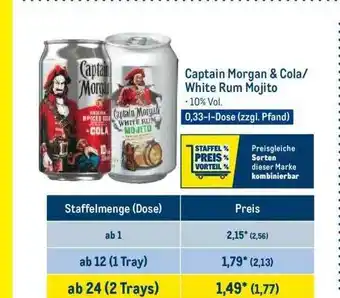 METRO Captain morgan & cola oder white rum mojito Angebot