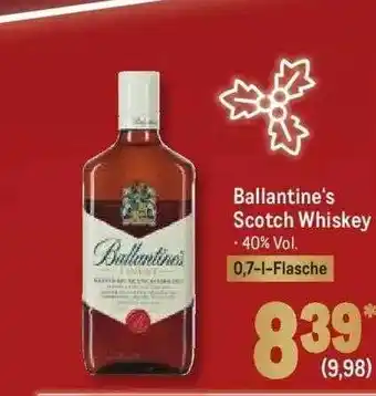 METRO Ballantine's scotch whiskey Angebot