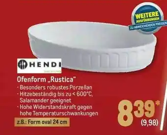 METRO Hendi ofenform „rustica“ Angebot