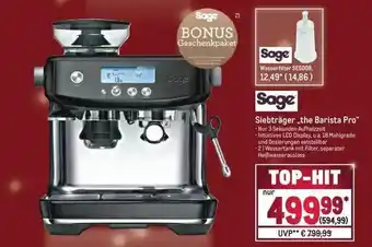 METRO Sage siebträger „the barista pro“ Angebot