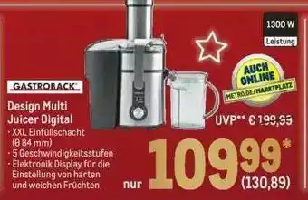 METRO Gastroback design multi juicer digital Angebot