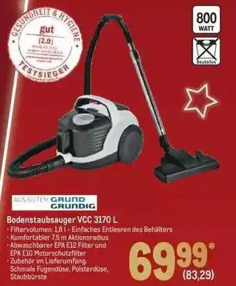 METRO Grundig bodenstaubsauger vcc 3170 Angebot