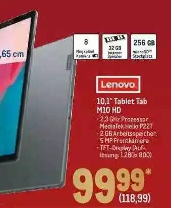 METRO Lenovo 10,1 tablet tab m10 hd Angebot