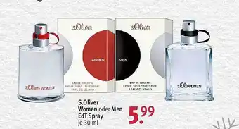 Rossmann S oliver women oder men edt spray Angebot