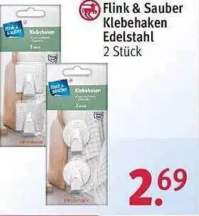 Rossmann Flink & sauber klebehaken edelstahl Angebot