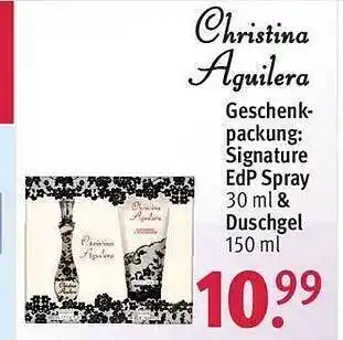 Rossmann Christina aguilera geschenkpackung: signature edp spray & duschgel Angebot