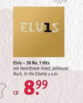 Rossmann Elvis - 30 no. 1 hits Angebot