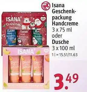 Rossmann Isana geshenkpackung handcreme oder dusche Angebot