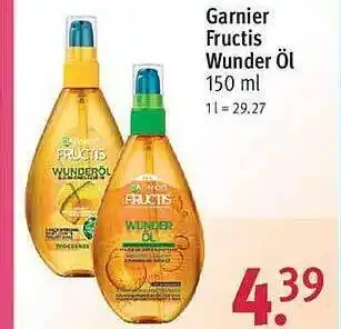 Rossmann Garnier fructis wunder öl Angebot