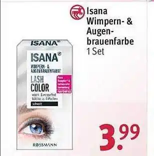 Rossmann Isana wimpern- & augenbrauenfarbe Angebot