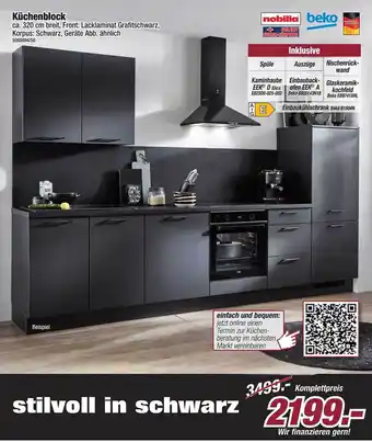 Poco Küchenblock nobilia & beko Angebot