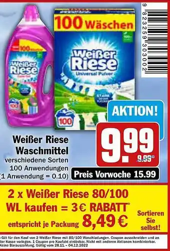 AEZ Weißer riese waschmittel Angebot