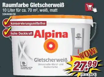 Poco Alpina Raumfarbe Gletscherweiß 10 L Angebot