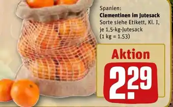 REWE Clementinen im Jutesack 1,5 kg Angebot