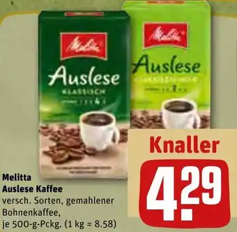 REWE Melitta Auslese Kaffee 500 g Pckg. Angebot