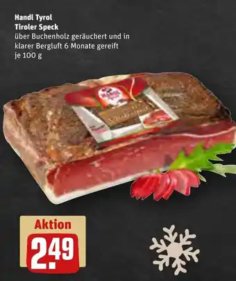 REWE Handl Tyrol Tiroler Speck 100 g Angebot