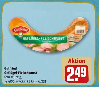 REWE Gutfried Geflügel Fleischwurst 400 g Pckg. Angebot