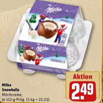 REWE Milka Snowballs 112 g Pckg. Angebot