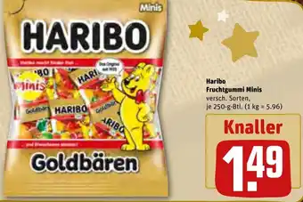 REWE Haribo Fruchtgummi Minis 250 g Btl. Angebot