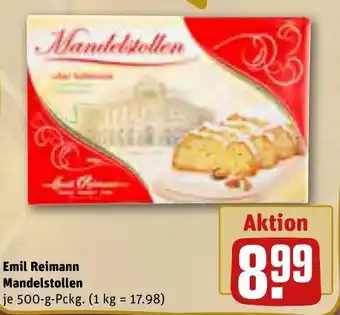 REWE Emil Reimann Mandelstollen 500 g Pckg. Angebot