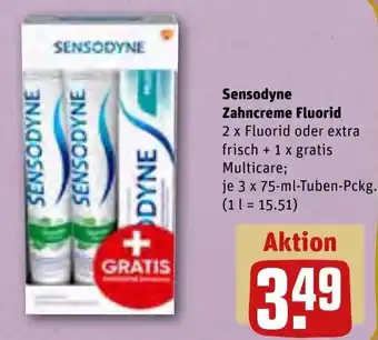 REWE Sensodyne Zahncreme Fluorid 3x75 ml Angebot