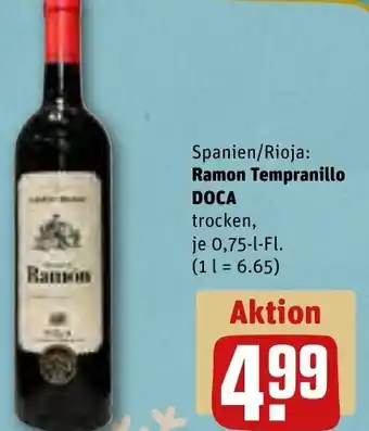 REWE Ramon Tempranillo DOCA 0,75 L-Fl. Angebot