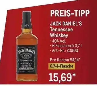 METRO Jack daniel's tennessee whiskey Angebot