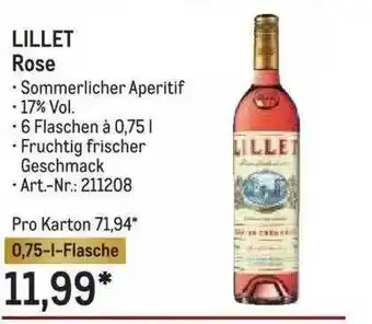 METRO Lillet rose Angebot