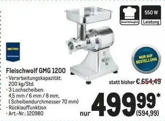 METRO Metro professional fleischwolf gmg 1200 Angebot