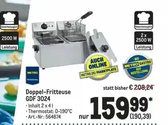 METRO Metro professional doppel-fritteuse gdf 3024 Angebot