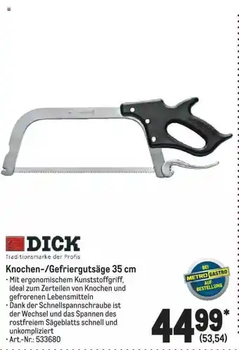 METRO Dick knochen- gefriergutsäge Angebot