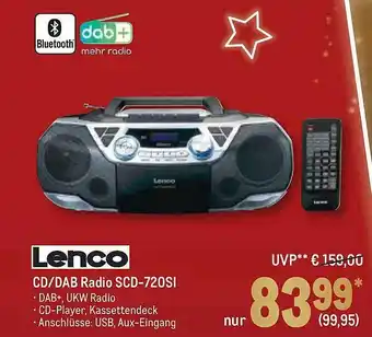 METRO Lenco cd dab radio scd-720si Angebot