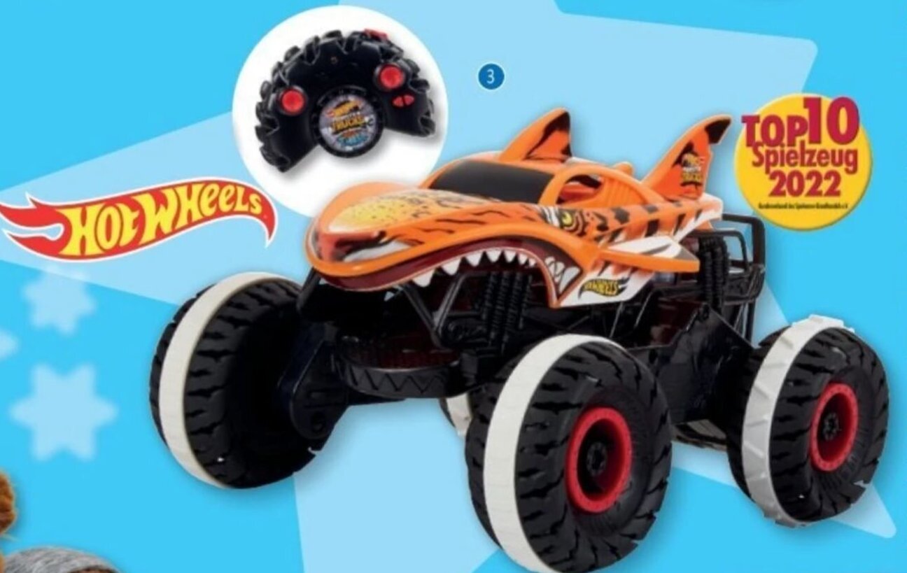 RC Hot Wheels Monster Truck Tiger Shark 115 Angebot bei Vedes