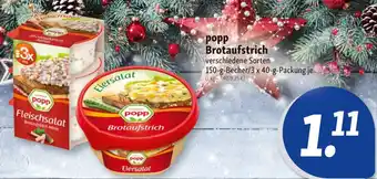 Nah & Frisch Popp Brotaufstrich 150 g Becher/3x40 g Packung Angebot