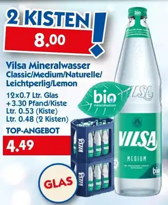 Hol'ab Getränkemarkt Vilsa Mineralwasser 12x0,7 Ltr. Glas Angebot