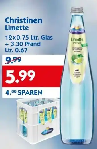 Hol'ab Getränkemarkt Christinen Limette 12x0,75 Ltr. Glas Angebot