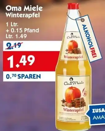 Hol'ab Getränkemarkt Oma Miele Winterapfel 1 Ltr. Angebot