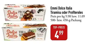 Galeria Markthalle Emmi Dolce Italia Tiramisu oder Profiteroles 500-450 g Packung Angebot