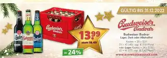 Getränkeland Budweiser budvar lager, dark oder alkoholfrei Angebot