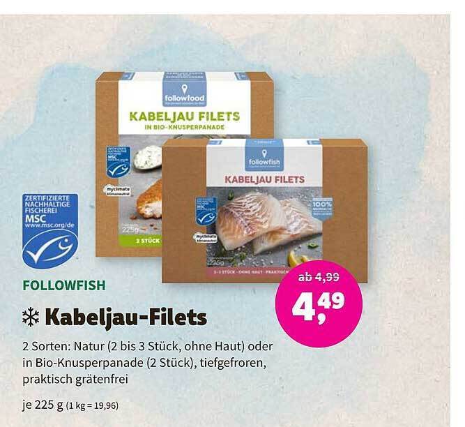Followfish kabeljau-filets Angebot bei Naturgut