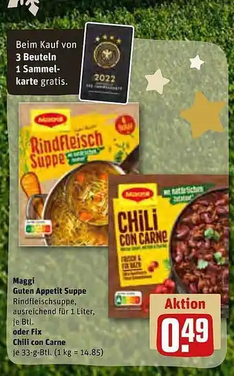 REWE Maggi guten appetit suppe oder fix chili con carne Angebot