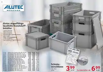 Selgros Alutec stapelfähige qualtäts-kunststoffbehälter Angebot