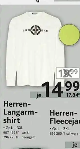 Selgros Herren-langarmshirt Angebot