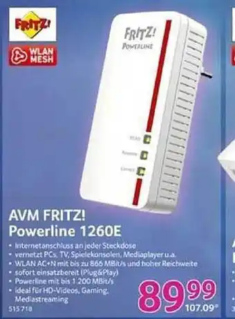 Selgros Avm fritz! powerline 1260e Angebot