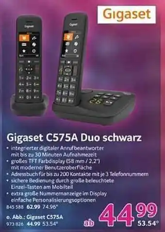 Selgros Gigaset c575a duo schwarz Angebot