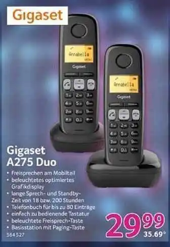 Selgros Gigaset a275 duo Angebot