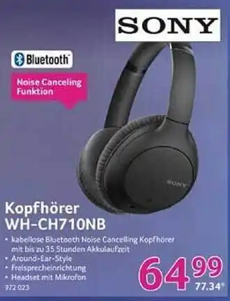 Selgros Sony kopfhörer wh-ch710nb Angebot